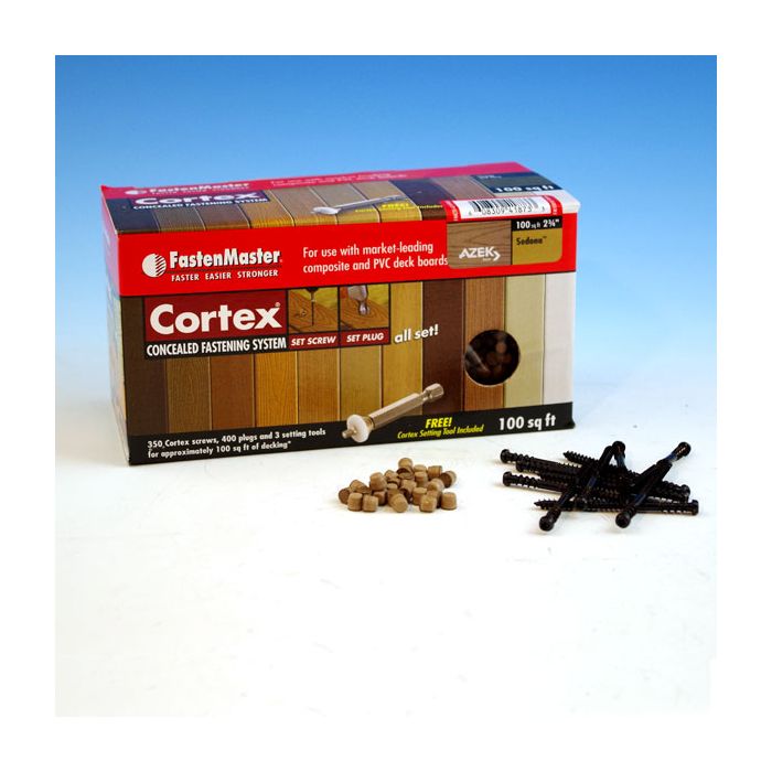 Cortex Concealed Fastening System for Azek Decking - Brownstone - 1050 pc