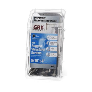 GRK Fasteners Pheinox Stainless Steel RSS Rugged Structural Wood Screw