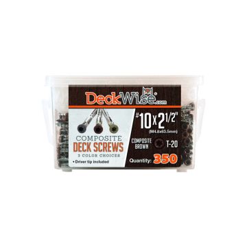 DeckWise Composite Deck Screws - #10 x 2-1/2" - 350 Count