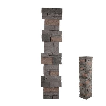 GenStone Faux Stacked Stone Pillar Panel - Single Side