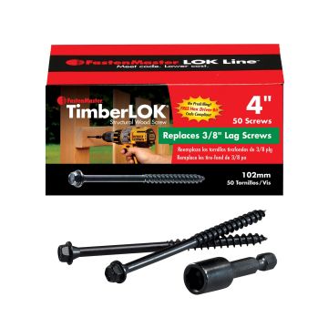 TimberLOK Structural Wood Screws By FastenMaster - 50 pack 