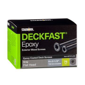 Deckfast® Stainless Steel Flat Head Deck Screws By Starborn - 316 stainless steel - #10 x 3-1/2 in - 250 pack