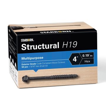 Starborn Structural Screws are offered in a wide variety of designs, lengths, and pack sizes to help you complete your build fast.