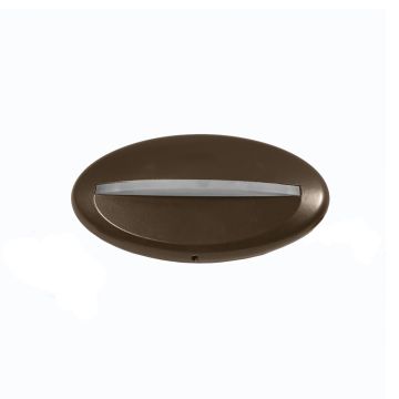 Illuminate your space for safety throughout the night with the TimberTech Riser Light, shown in Architectural Bronze.