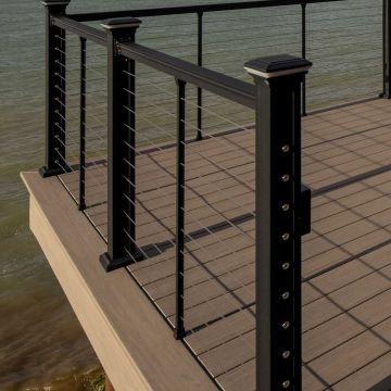 Cable Railing Square Baluster Mounts by Key-Link - Level