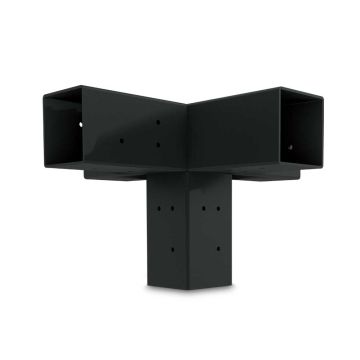 The LINX PENTAFIT post to beam connector for the Wild Hog Railing LINX Pergola system is as beautiful as it is strong.