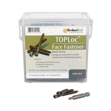 TOPLoc® Face Fastening System for TimberTech Composite Decking - Gray - 350 pack - Packaging
