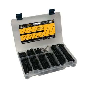 Screw Products NOVA Structural Lag Assortment Kit w/ Bit Holder & Bits - 211 Pieces