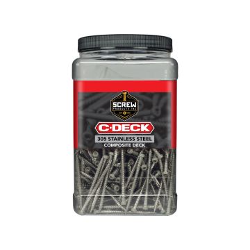 Screw Products C-Deck Stainless Steel Composite Deck Screw - #10 x 2-3/4" - 350 Count