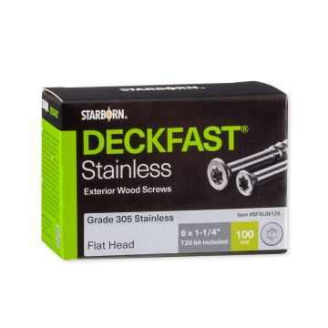 Starborn Industries Deckfast Stainless Steel Flat Head Screws - Blister Pack