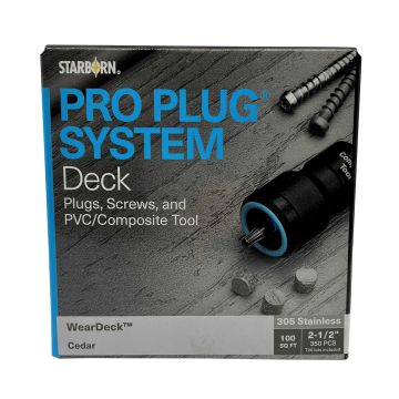 Starborn Industries Pro Plug System for WearDeck Decking - 100 Square Feet