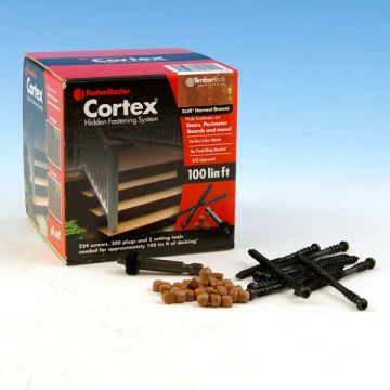 Cortex Concealed Fastening System for Azek Decking - Brownstone - 350 pc