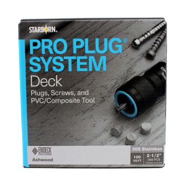 Pro Plug System for Endeck Decking - Stainless Steel Screws (Tool Sold Separately)