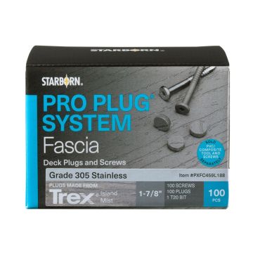 Epoxy Coated Steel Pro Plug System for Trex Fascia by Starborn