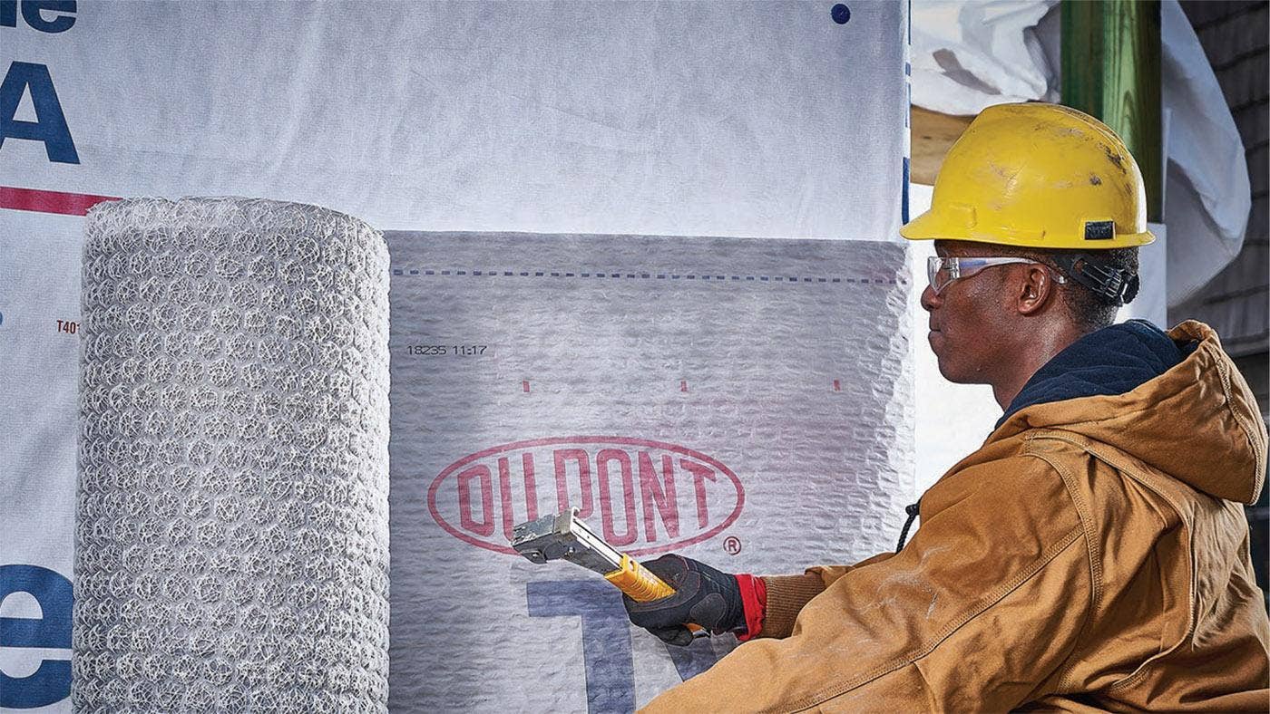 DuPont Tyvek Rainscreen Provides Water Drainage Behind Cladding